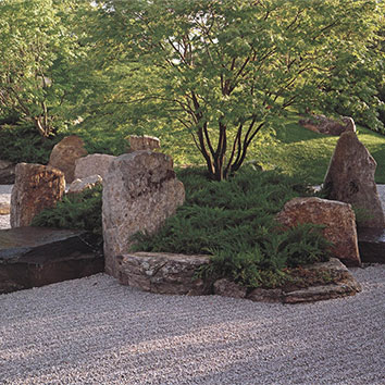 杭州家庭小院石材園林景觀(guān)小品8