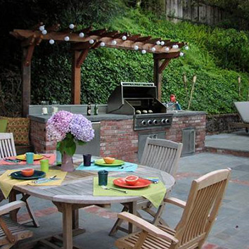 杭州別墅庭院燒烤景觀6